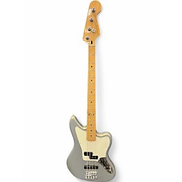 Used Fender Player Jaguar Bass Silver Sparkle Electric Bass Guitar