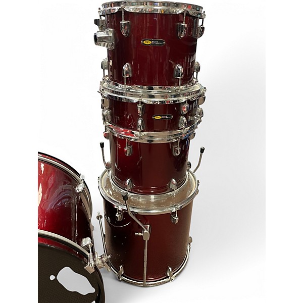 Used Sound Percussion Labs 5 Piece Unity Metallic Red Drum Kit