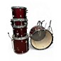 Used Sound Percussion Labs 5 Piece Unity Metallic Red Drum Kit