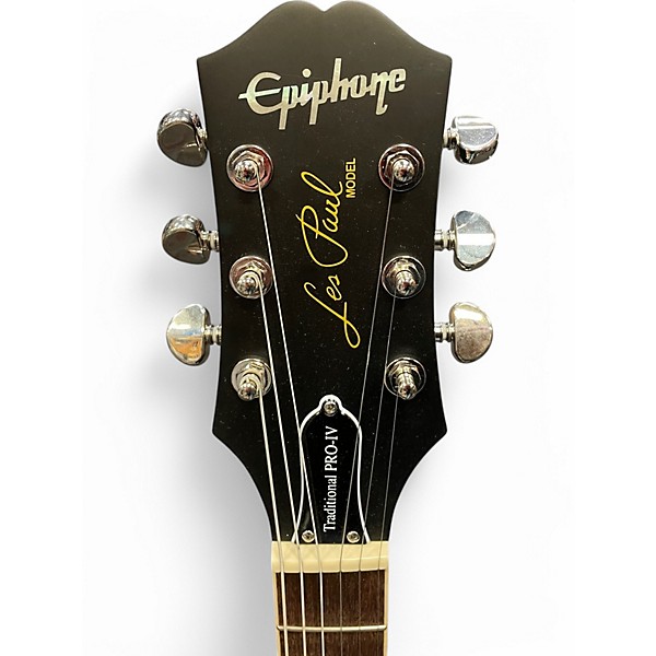 Used Epiphone Les Paul Traditional Pro IV Ebony Solid Body Electric Guitar