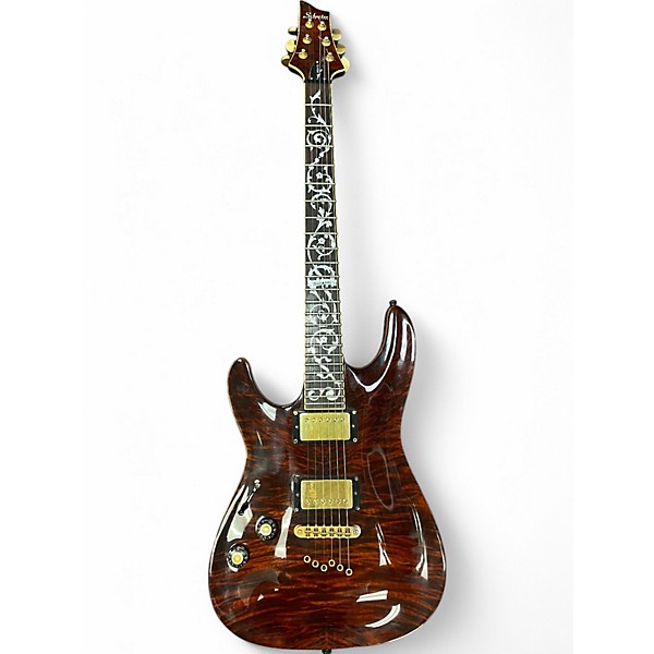 Used Schecter Guitar Research C1 Classic Left Handed Antique Amber Electric Guitar