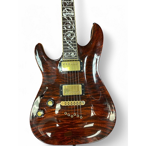 Used Schecter Guitar Research C1 Classic Left Handed Antique Amber Electric Guitar