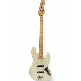 Used Squier Jazz Bass Arctic White Electric Bass Guitar