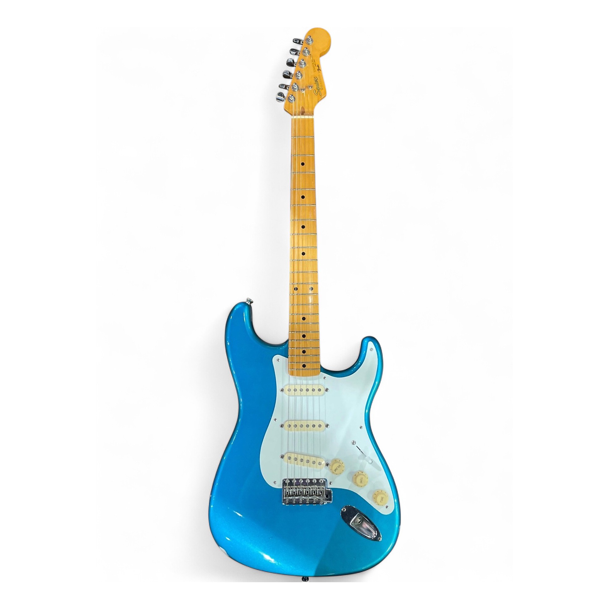 Used 1980s Squier MIJ Stratocaster E-Series Turquoise Solid Body