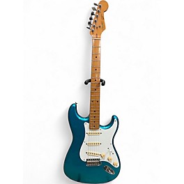 Used 1980s Squier MIJ Stratocaster E-Series Turquoise Solid Body Electric Guitar