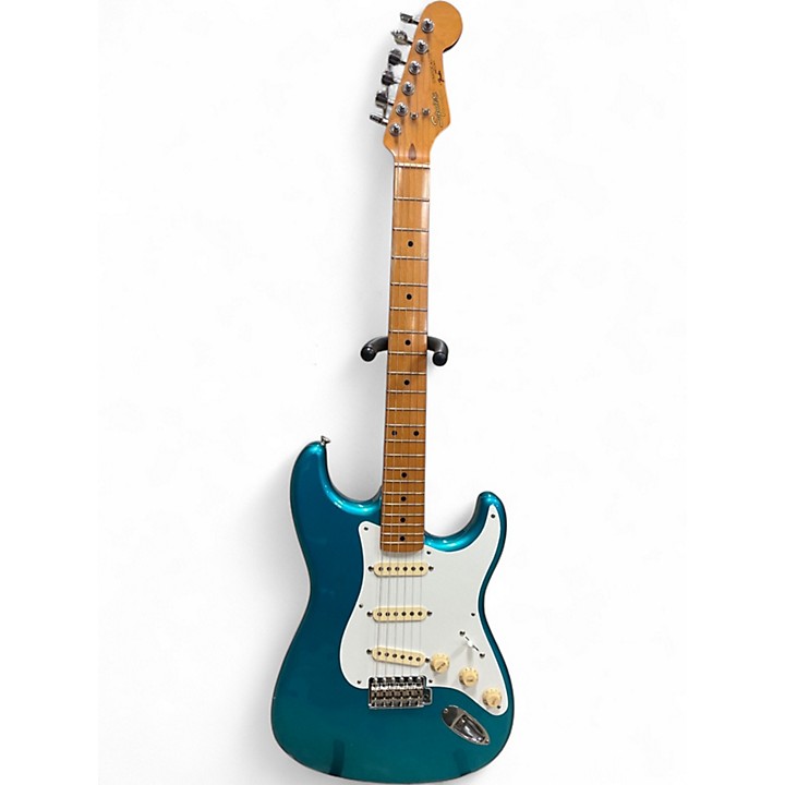 Used 1980s Squier MIJ Stratocaster E-Series Turquoise Solid Body
