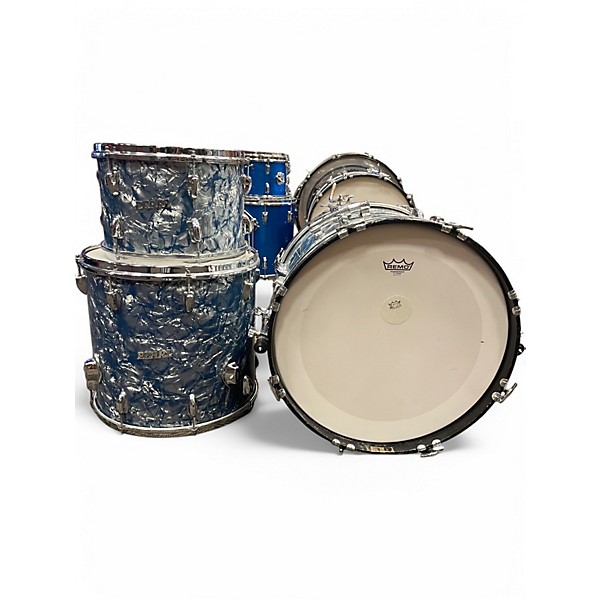 Used Pearl 3 Piece Deluxe Light Blue Pearl Drum Kit