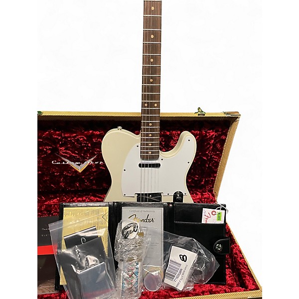 Used Fender Custom Shop Jimmy Page Mirror Telecaster Black Solid Body Electric Guitar