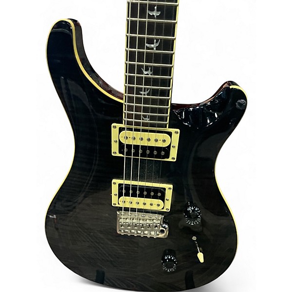 Used PRS SE Custom 24 Black and White Solid Body Electric Guitar