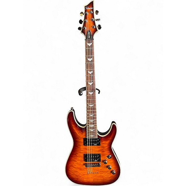 Used Schecter Guitar Research Omen Extreme 6 Vintage Sunburst Solid Body Electric Guitar