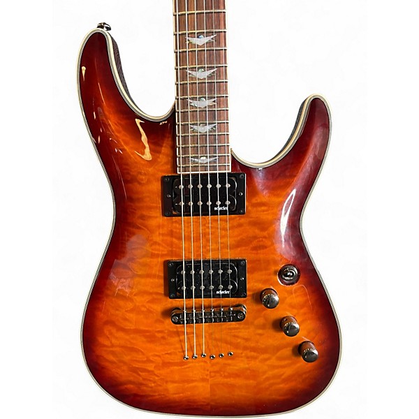 Used Schecter Guitar Research Omen Extreme 6 Vintage Sunburst Solid Body Electric Guitar