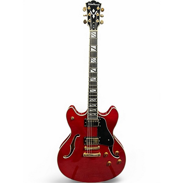 Used Washburn HB35 Red Hollow Body Electric Guitar