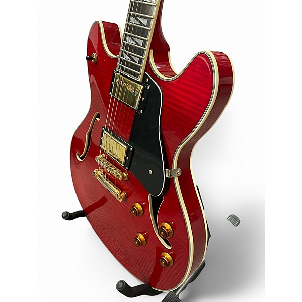 Used Washburn HB35 Red Hollow Body Electric Guitar