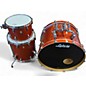 Used Ludwig 3 Piece KEYSTONE X ORANGE  SPARKLE Drum Kit