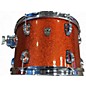Used Ludwig 3 Piece KEYSTONE X ORANGE  SPARKLE Drum Kit