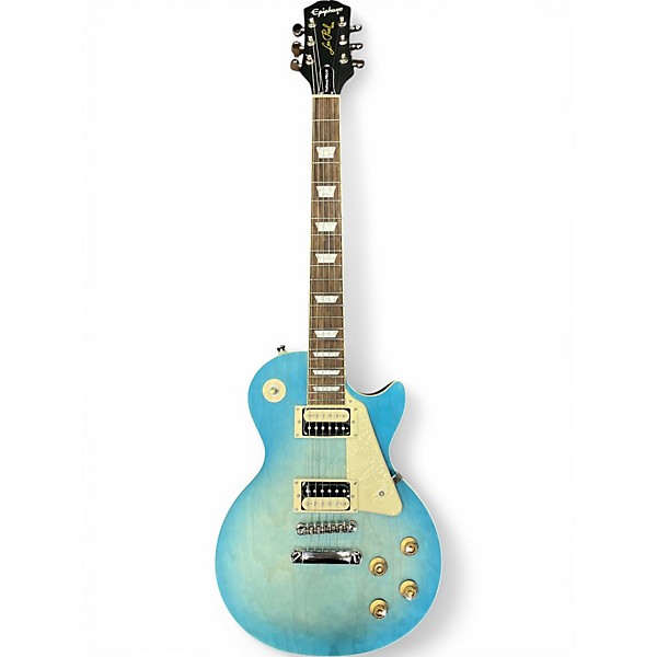 Used Epiphone Les Paul Traditional Pro IV WORN PACIFIC BLUE Solid Body Electric Guitar,Specials : American Fashion Style Bags On Sale
