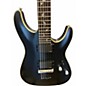 Used Schecter Guitar Research Damien Platinum Satin Black Solid Body Electric Guitar
