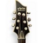 Used Schecter Guitar Research Damien Platinum Satin Black Solid Body Electric Guitar