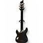 Used Schecter Guitar Research Damien Platinum Satin Black Solid Body Electric Guitar