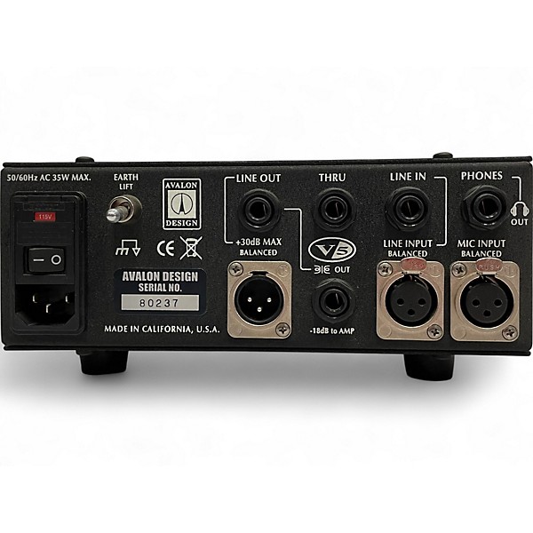 Used Avalon V5 Pure Class A Mono Channel Strip