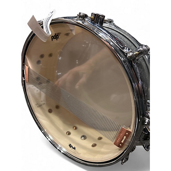 Used PDP by DW 5.5X14 Concept Series Snare silver to black sparkle Drum