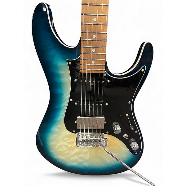 Used Ibanez AZ24P1QM Ocean Blue Solid Body Electric Guitar