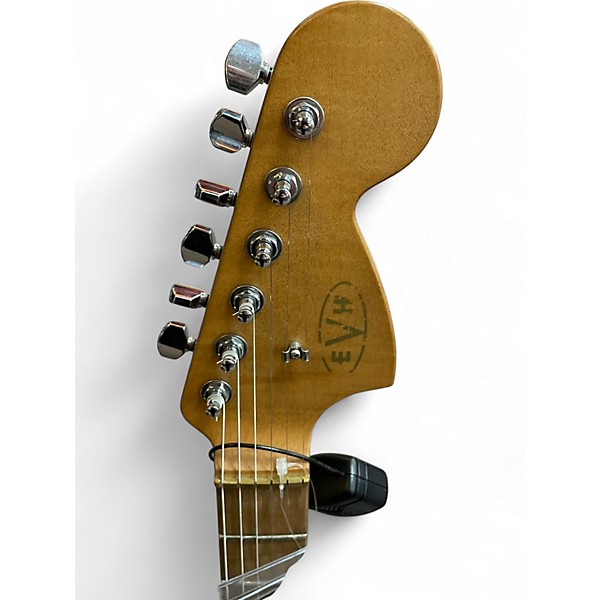 Used EVH STRIPED SERIES 78 ERUPTION WHITE W/ BLACK STRIPES Solid Body Electric Guitar