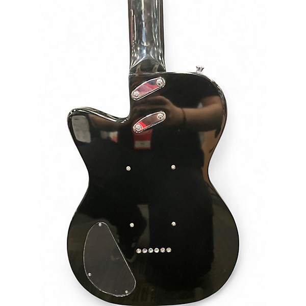 Used Silvertone 1303/U2 Reissue Black Solid Body Electric Guitar