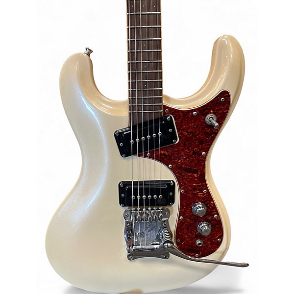 Used Mosrite RG66 PEARL WHITE Solid Body Electric Guitar