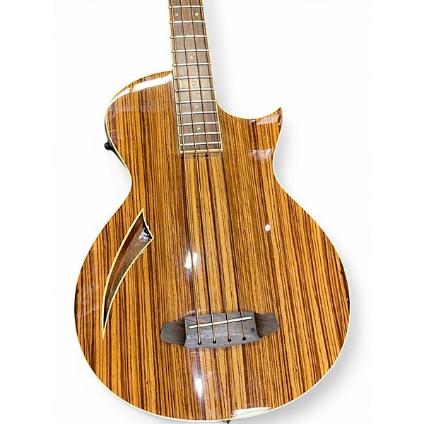 Used ESP LTD TL-4 Zebra Wood Electric Bass Guitar