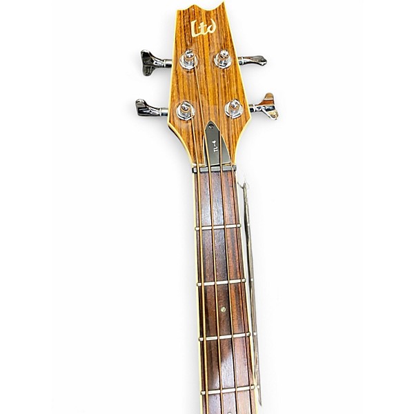 Used ESP LTD TL-4 Zebra Wood Electric Bass Guitar