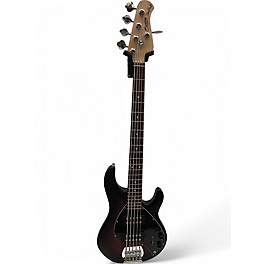 Used Sterling by Music Man Sting Ray 5 HH Ruby Red Burst Electric Bass Guitar