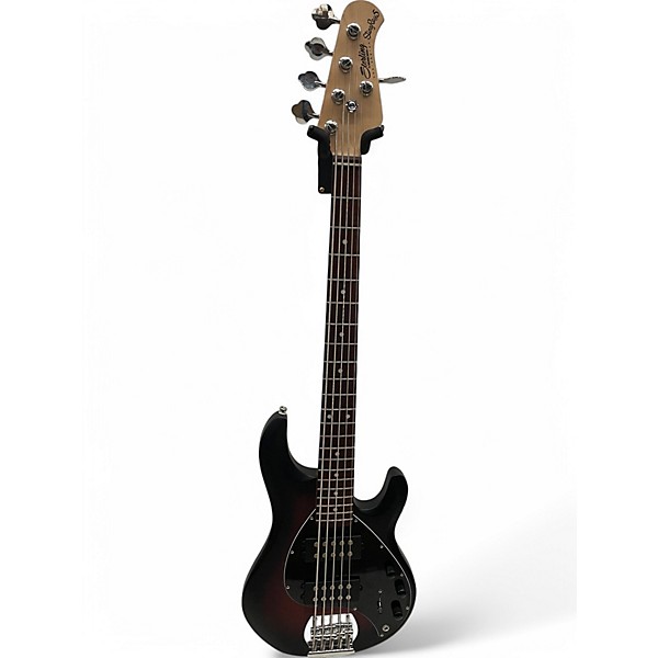 Used Sterling by Music Man Sting Ray 5 HH Ruby Red Burst Electric Bass Guitar