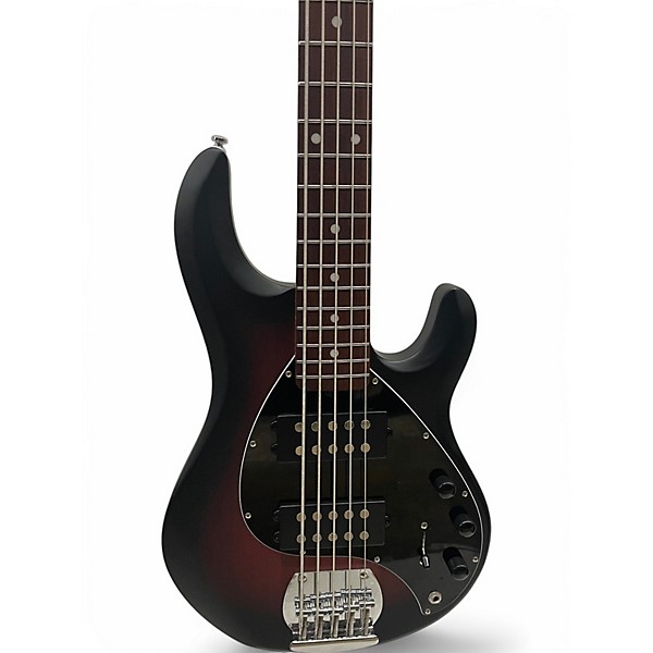 Used Sterling by Music Man Sting Ray 5 HH Ruby Red Burst Electric Bass Guitar
