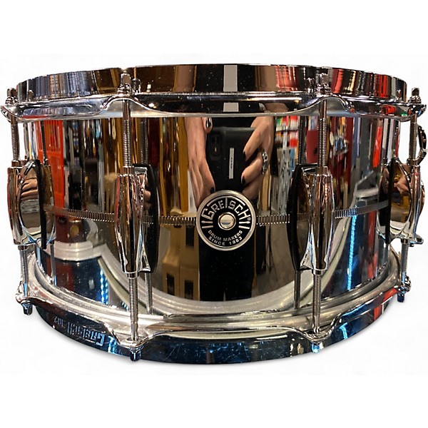 Used Gretsch Drums 14X6.5 Brooklyn Series Snare Chrome Over Brass Chrome Drum