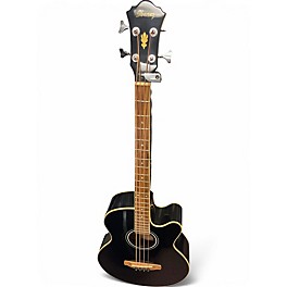 Used Ibanez AEB5E Black Acoustic Bass Guitar