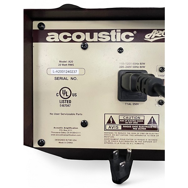 Used 2001 Acoustic A20 20W Acoustic Guitar Combo Amp