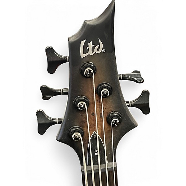 Used ESP LTD B5E 5 String charcoal ebony Electric Bass Guitar