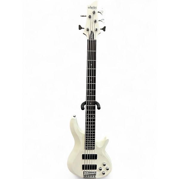 Used Schecter Guitar Research C5 DELUXE WHITE Electric Bass Guitar
