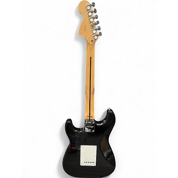 Used Starcaster by Fender Stratocaster Black Solid Body Electric Guitar