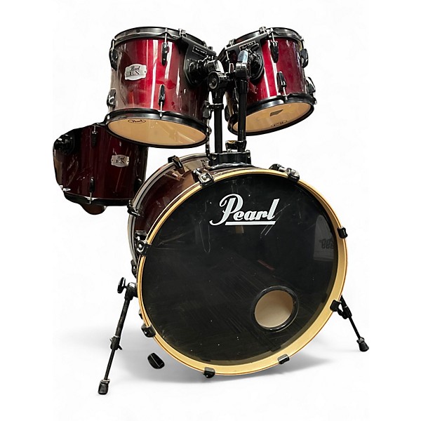 Used Pearl 5 Piece Export EX Maroon Drum Kit