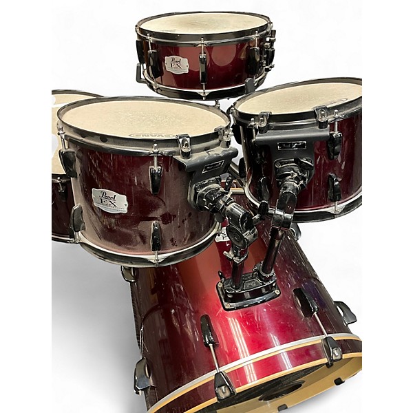 Used Pearl 5 Piece Export EX Maroon Drum Kit