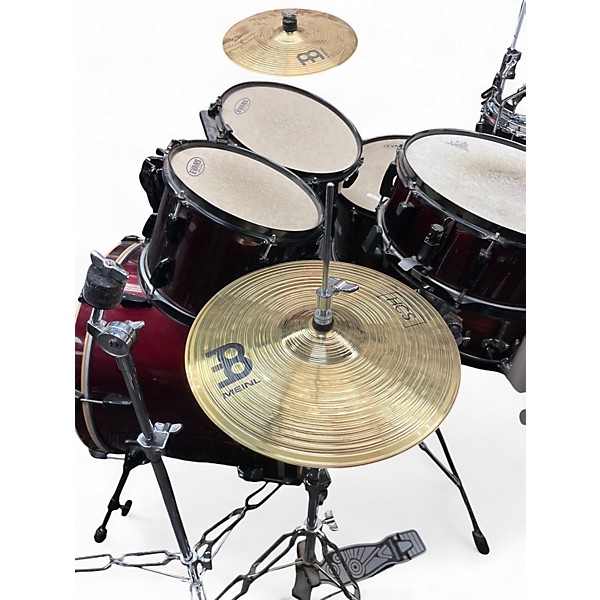 Used Pearl 5 Piece Export EX Maroon Drum Kit