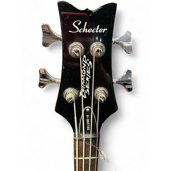 Used Schecter Guitar Research DELUXE 4 Black Electric Bass Guitar