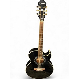 Used Epiphone PR5E Black Acoustic Electric Guitar