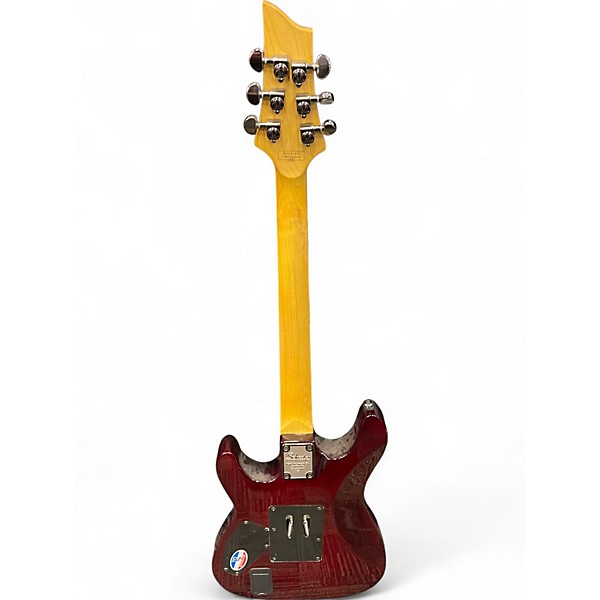 Used Schecter Guitar Research DAMIEN ELITE FR Trans Red Solid Body Electric Guitar