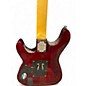 Used Schecter Guitar Research DAMIEN ELITE FR Trans Red Solid Body Electric Guitar