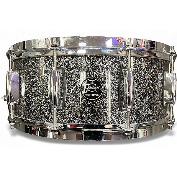 Used Gretsch Drums 6X14 Renown Snare BLACK SPARKLE Drum