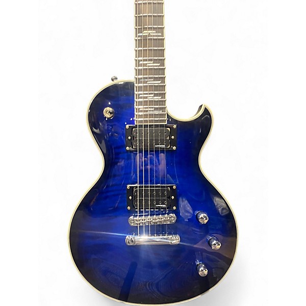 Used Schecter Guitar Research SOLO II SUPREME SEE THRU BLUE BURST Solid Body Electric Guitar