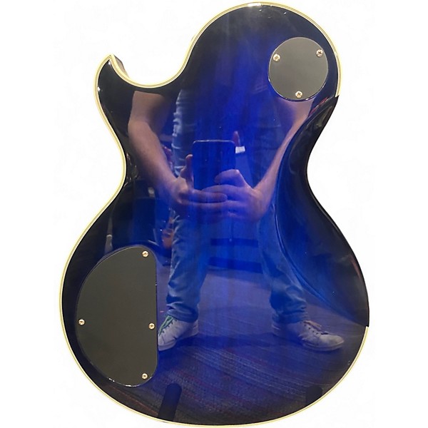 Used Schecter Guitar Research SOLO II SUPREME SEE THRU BLUE BURST Solid Body Electric Guitar